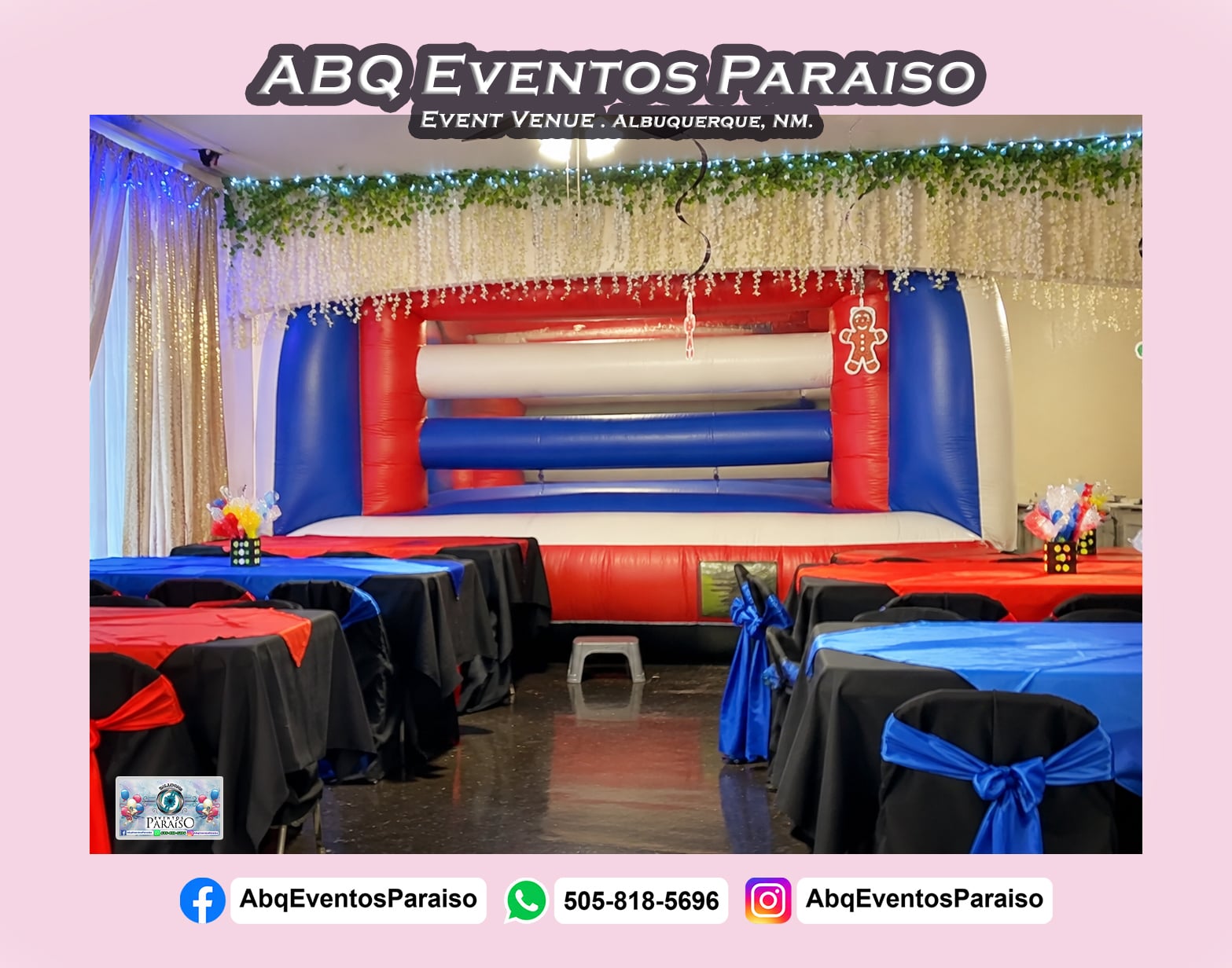 Bounce house inside ABQ Eventos Paraíso
